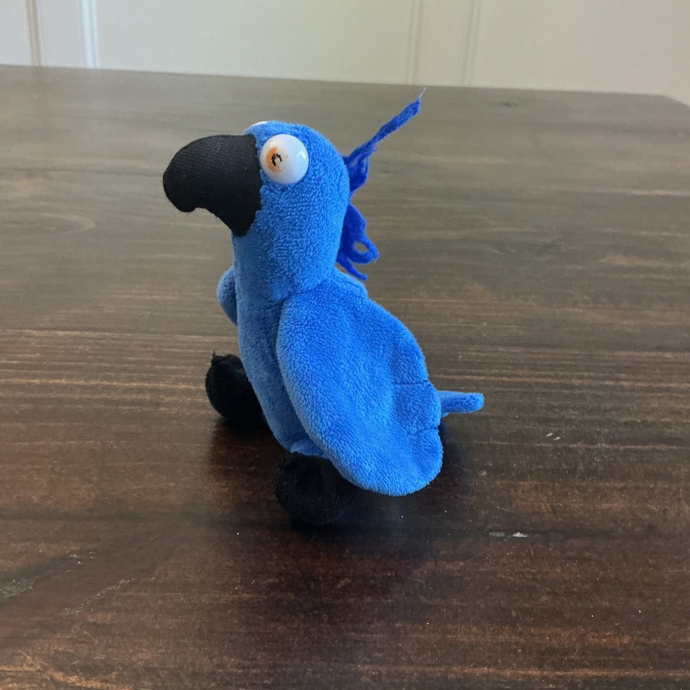Rio 2 Movie Blu Blue Macaw Parrot Plush Stuffed Animal Toy 7" 2011